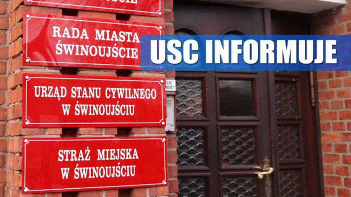 Dane USC w Świnoujściu - Listopad 2019.