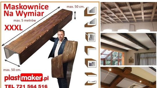 belki rustykalne sufitowe maskownice NA WYMIAR drewna fake wood elastyczna deska