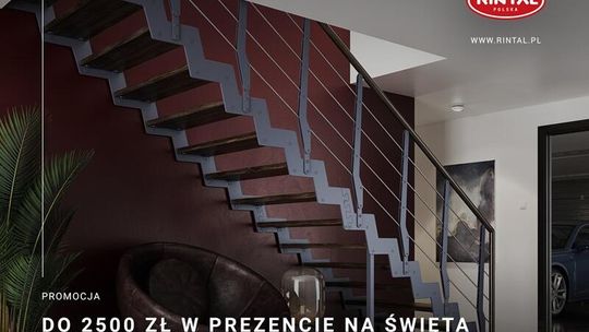 Schody Rintal promocja grudniowa do 2500 zł w prezencie na święta