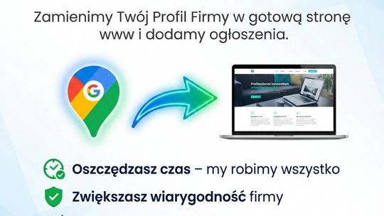 Strona firmowa na podstawie wizytówki Google
