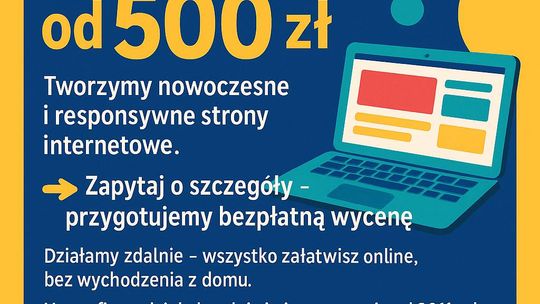Tania strona internetowa od 500 zł z fakturą Gotowa nawet w kilka dni! Tania strona internetowa od 500 zł z fakturą Gotowa nawet w kilka dni!