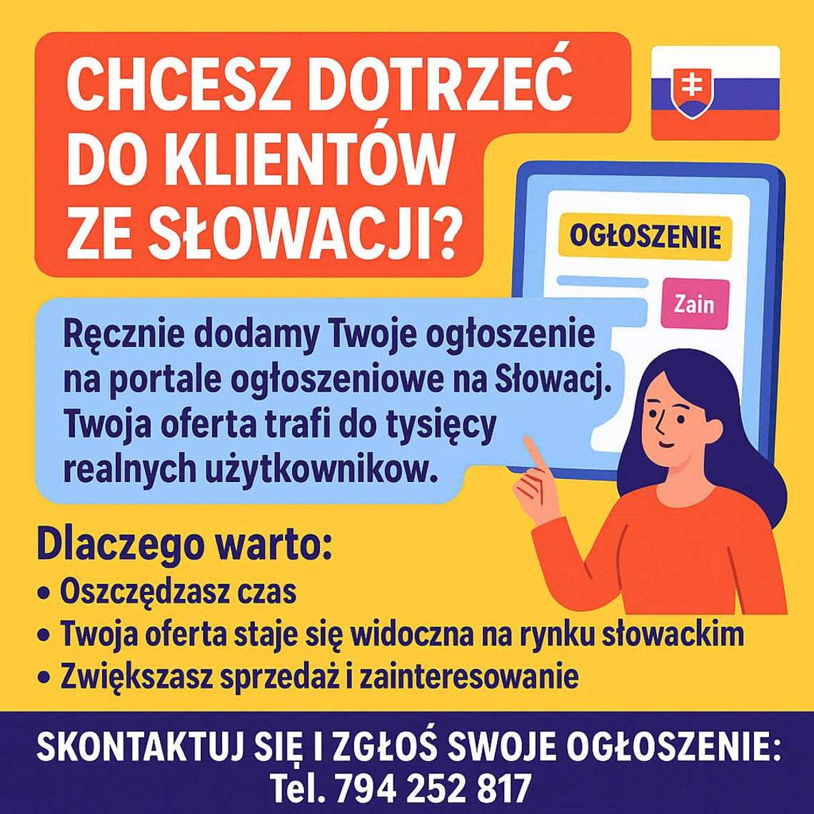 dodawanie ogłoszeń Słowacja - dotarcie do klientów słowackich