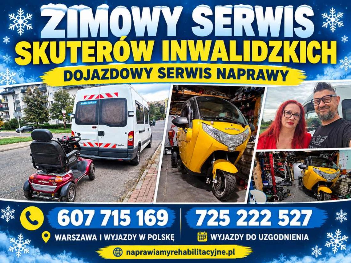 DOJAZDOWY SERWIS SKUTERÓW INWALIDZKICH Szczecin - ZADBAJ O SPRZĘT ZIMĄ