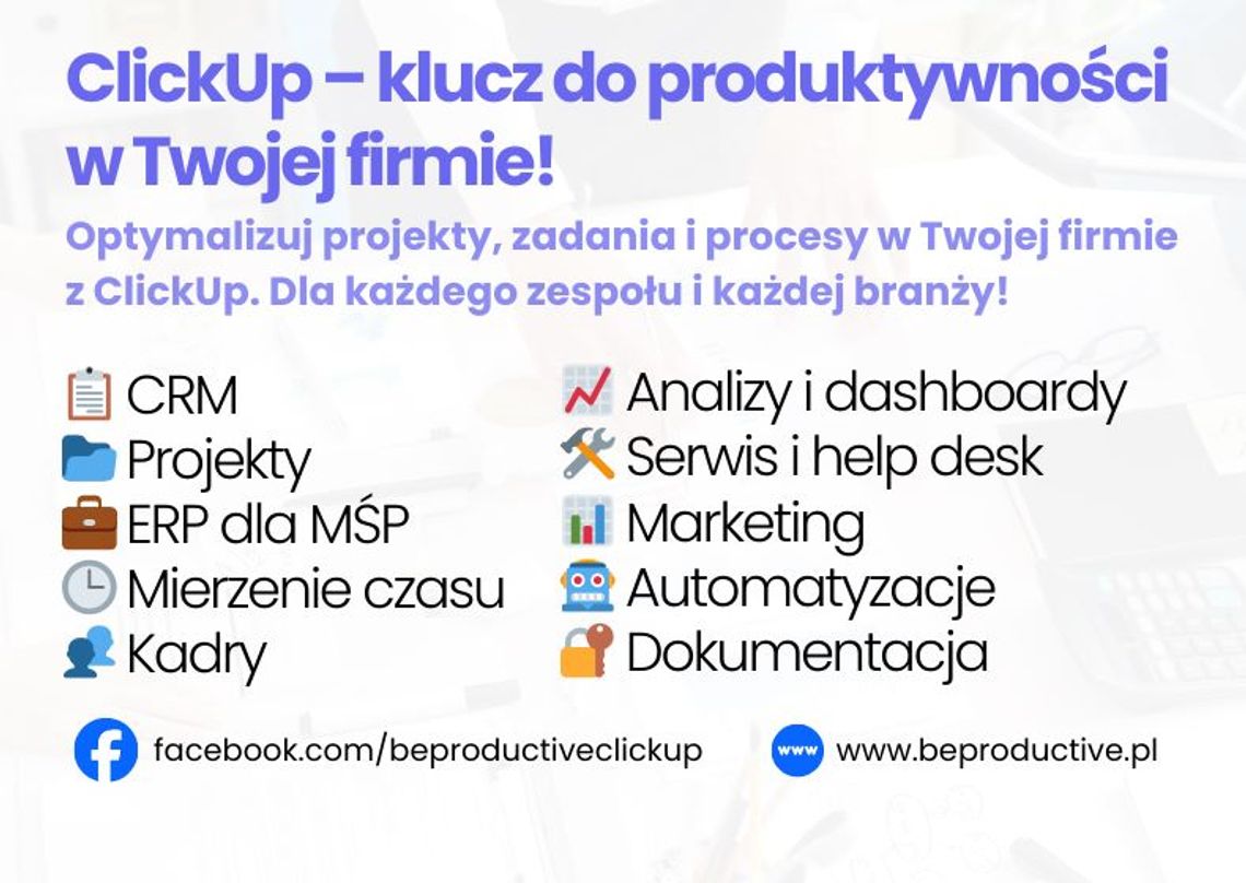 Konsultant ClickUp wdrożenie CRM i zarządzanie projektami