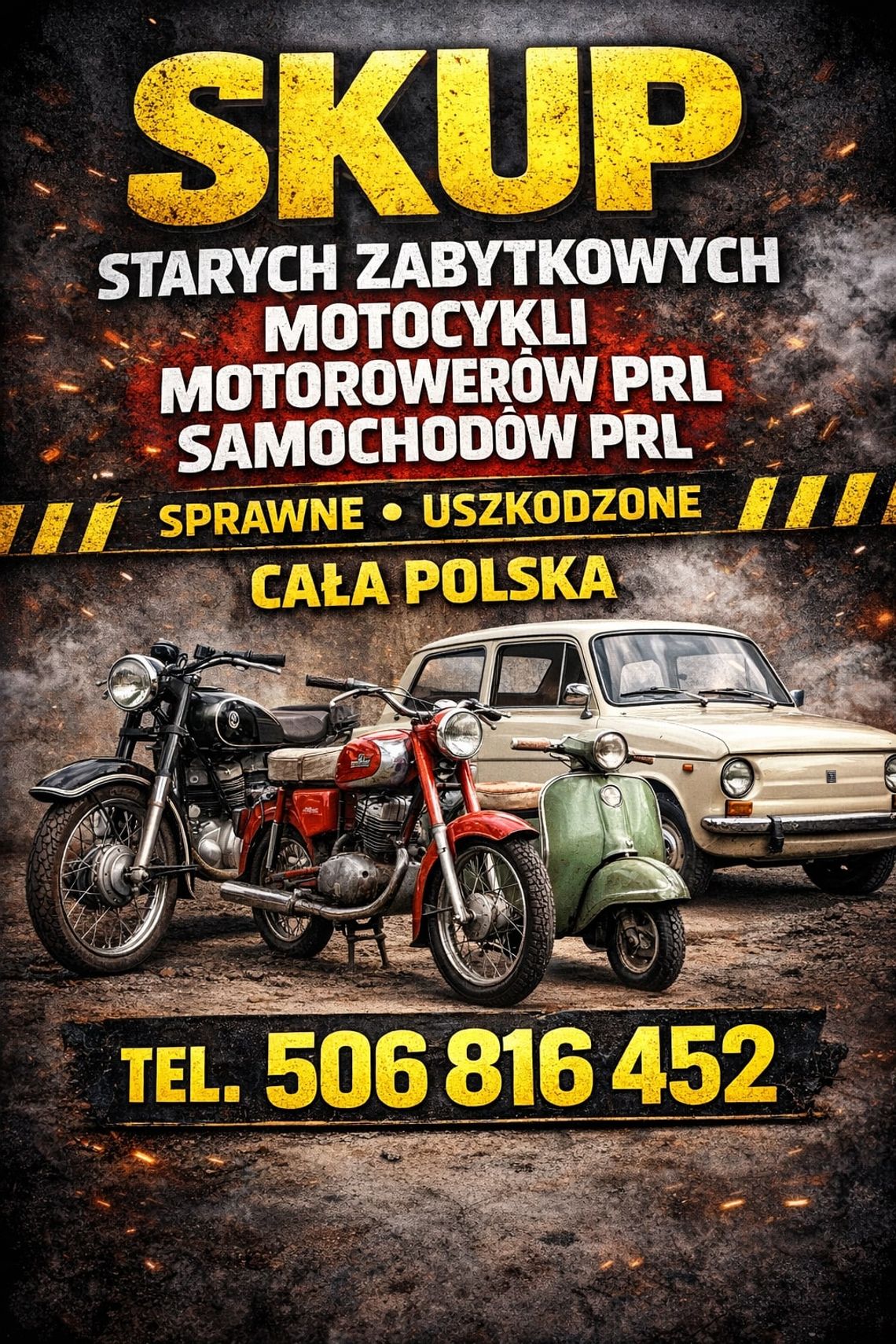 KUPIĘ STARE ZABYTKOWE MOTOCYKLE MOTOROWERY MOTORY PRL W CAŁEJ POLSCE