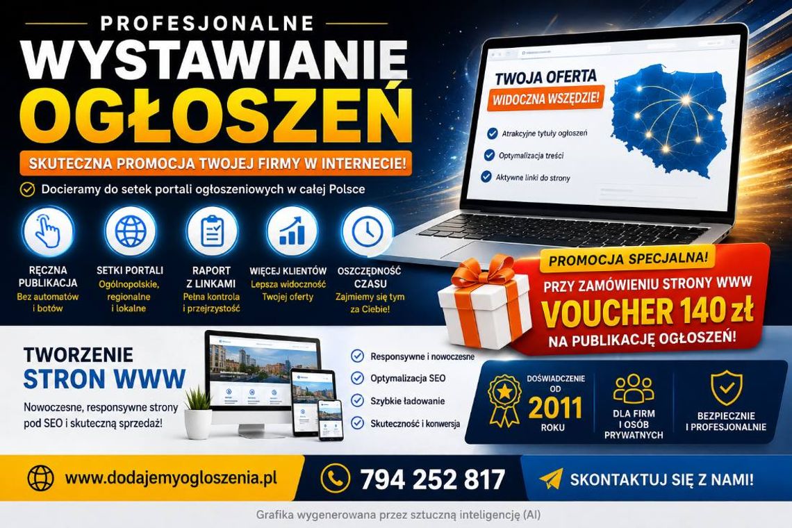Publikacja ogłoszeń - oszczędzaj czas i zdobywaj klientów + Tanie strony WWW Publikacja ogłoszeń - oszczędzaj czas i zdobywaj klientów + Tanie strony WWW