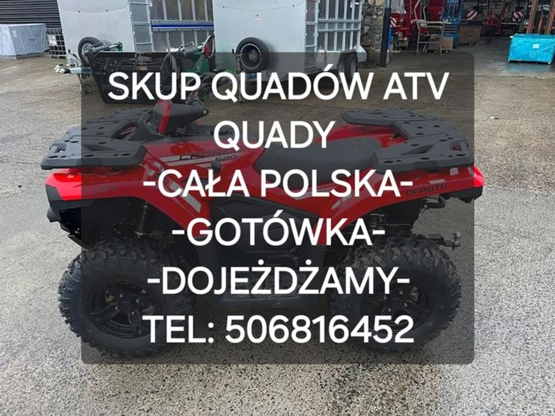 SKUP QUADÓW QUAD QUADY ATV SKUTERÓW WODNYCH ŚNIEŻNYCH