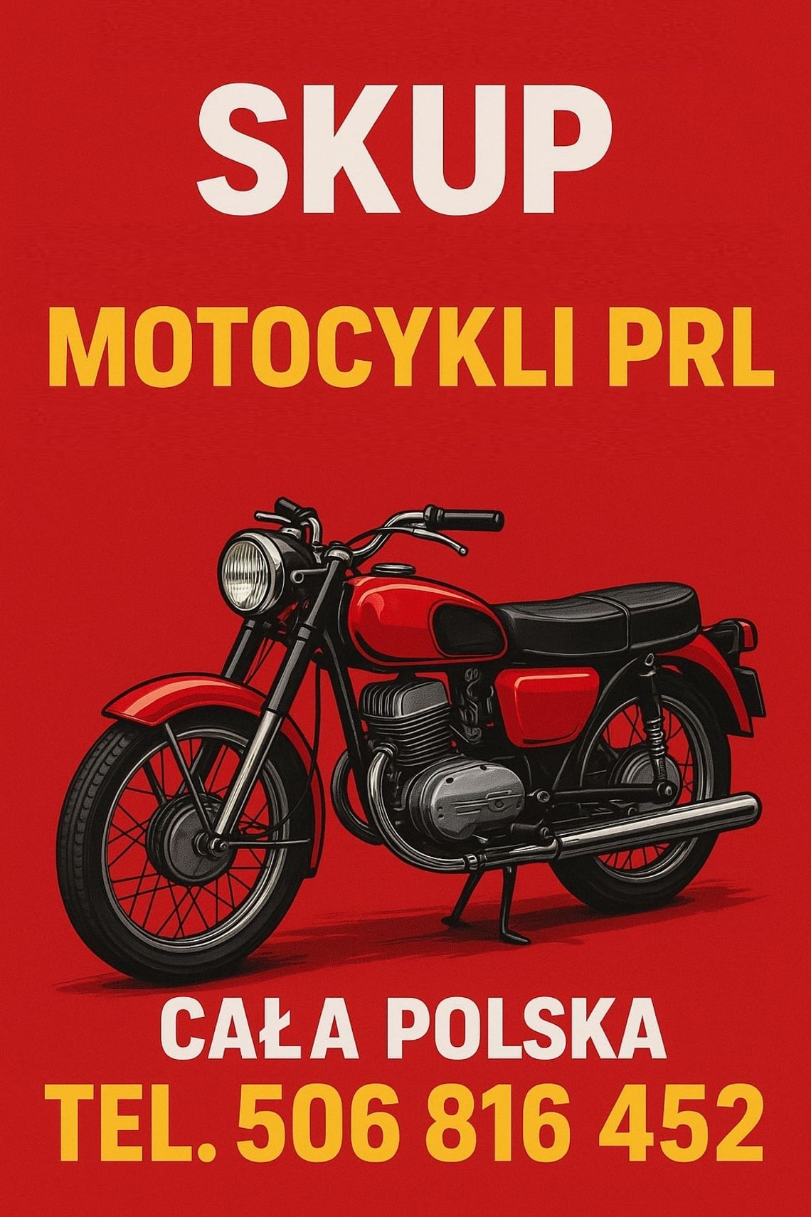 SKUP STARYCH ZABYTKOWYCH MOTOCYKLI MOTOROWERÓW MOTORÓW PRL