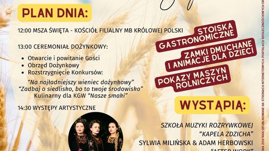 Święto Plonów, które odbędzie się 13 września w Słajsinie