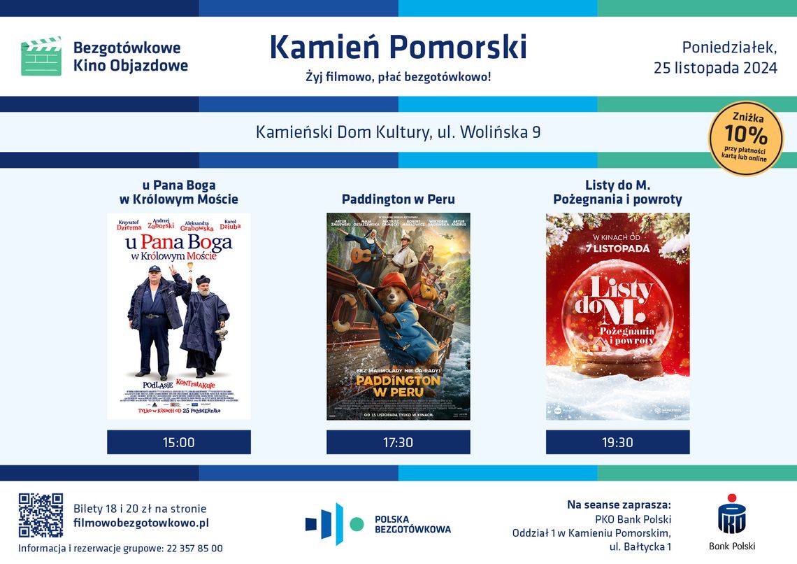 KAMIEŃ POMORSKI. Bezgotówkowe Kino Objazdowe