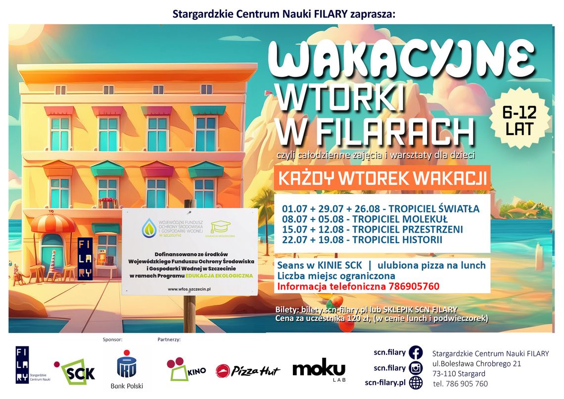 STARGARD. Wakacyjne Wtorki w FILARACH! STARGARD. Wakacyjne Wtorki w FILARACH!